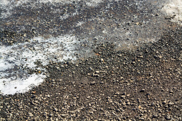 Gravel stones and ice close up, texture and background for design, used for 3d models