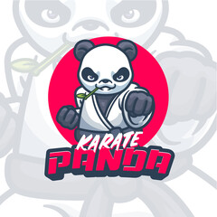 Panda Cartoon Mascot logo template