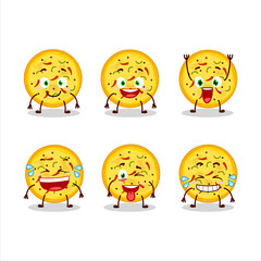 Cartoon character of mexican pizza with smile expression