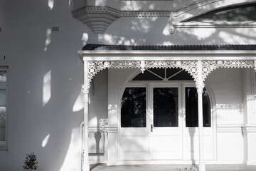 White federation house facade balcony porch old vintage cottage home cute 