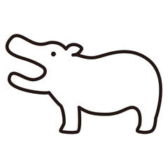 かば　かわいいイラスト