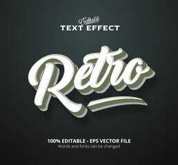 Retro text editable old style text effect