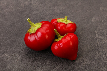 Red hot spicy cherry pepper