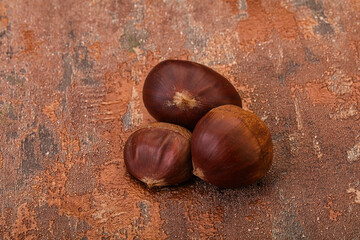 Organic natural sweet Chestnut heap