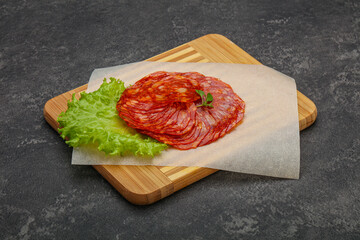 Italian traditional Chorizo pork sausages