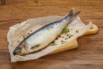 Salted Herring fish with pepper