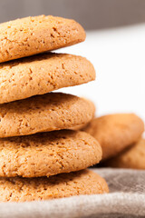Fototapeta premium the porous structure of real round cookies