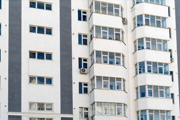 Modern panel apartment building