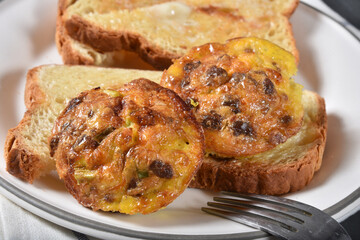 Bacon and cheese omelets