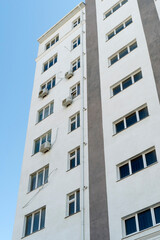 Modern panel apartment building