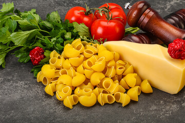 Italian pasta - raw pipe rigate