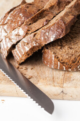 fresh and soft homemade rye bread