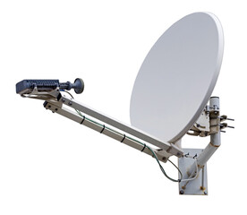 satellite dish antenna isolated on white