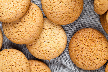 cookies baked with oatmeal and wheat flour