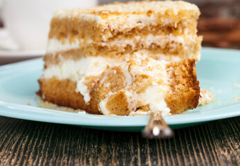 a piece of cake is made from a large number of ingredients