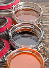 beautiful natural honey of amber color, bee honey