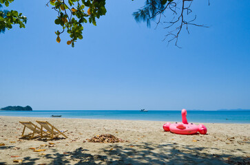 Beautiful beach and Andaman sea in Koh Jum island, Krabi province, Thailand.