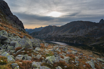 Obraz premium Autumn morning landscapes in the Polish High Tatras