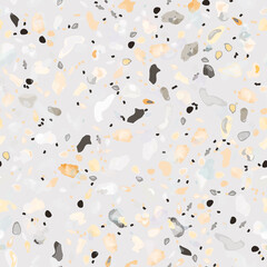 Terrazzo Texture Vector. Flooring Seamless Pattern