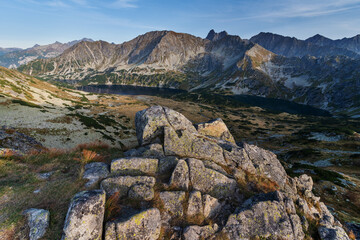 Autumn evening landscapes in the Polish High Tatras