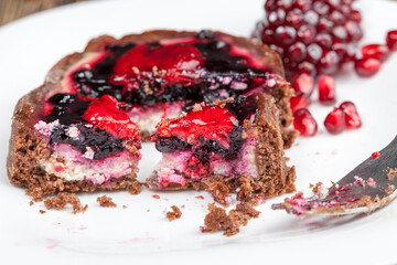 chocolate tartlet with fruit and berry filling