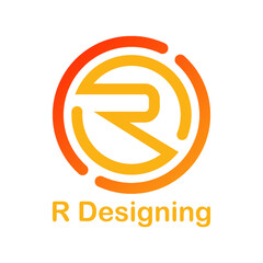R letter logo, symbol, icon colorful 
