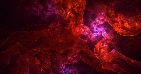 3D rendering abstract multicolor fractal light background
