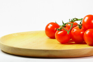 Tomatoes on a white background