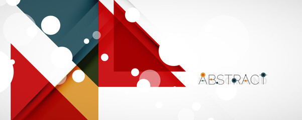 Geometric abstract background. Techno color triangle shapes. Vector illustration for covers, banners, flyers and posters and other designs