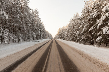 Obraz premium part of the highway for the movement of vehicles