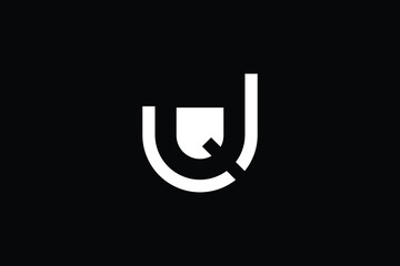 JQ logo letter design on luxury background. QJ logo monogram initials letter concept. JQ icon logo design. QJ elegant and Professional letter icon design on black background. J Q QJ JQ