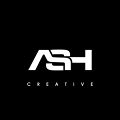 ASH Letter Initial Logo Design Template Vector Illustration