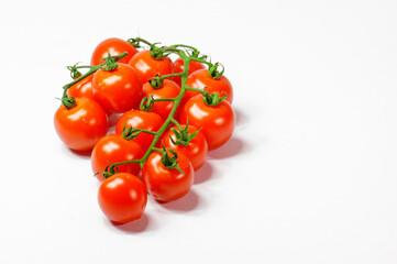 Tomatoes on a white background