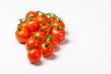 Tomatoes on a white background