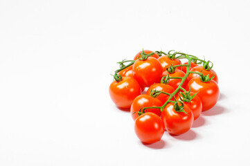 Tomatoes on a white background