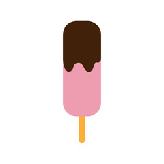 Ice cream flat icon. Sweet desert. Vector illustration.