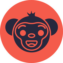 Monkey Emoji. Vector Illustration.