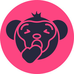 Monkey Emoji. Vector Illustration.