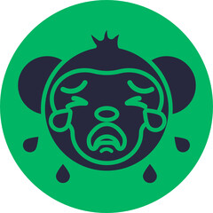 Monkey Emoji. Vector Illustration.