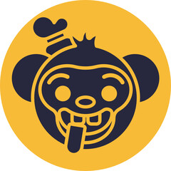Monkey Emoji. Vector Illustration.