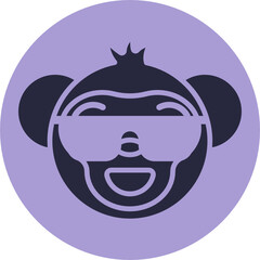 Monkey Emoji. Vector Illustration.