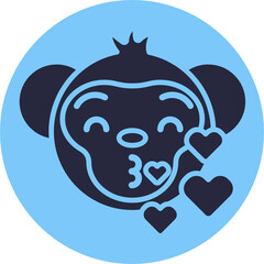 Monkey Emoji. Vector Illustration.