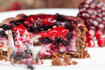 chocolate tartlet with fruit and berry filling