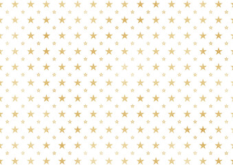 金箔の星模様　パターン　背景イラスト素材（金・白）