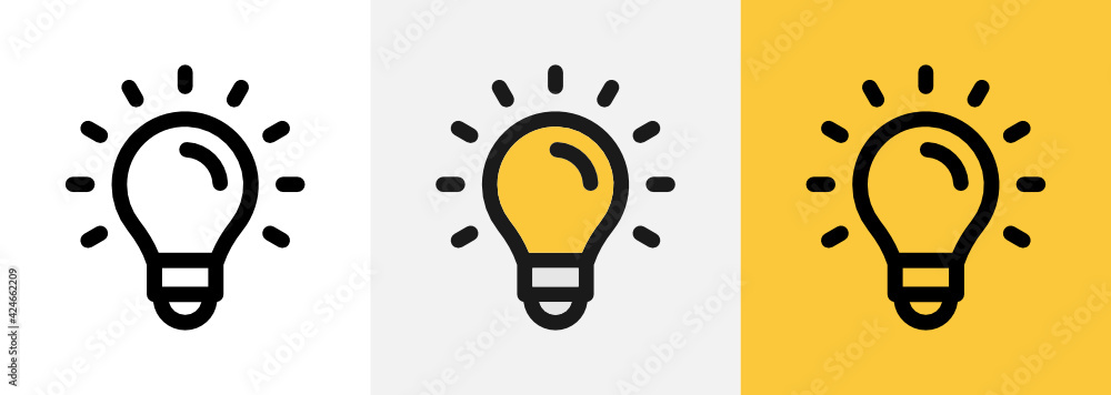 Poster bulb idea icon vector. creativity for innovative solution concept illustration.