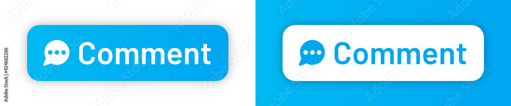 Poster comment button icon vector illustration. social media concept.