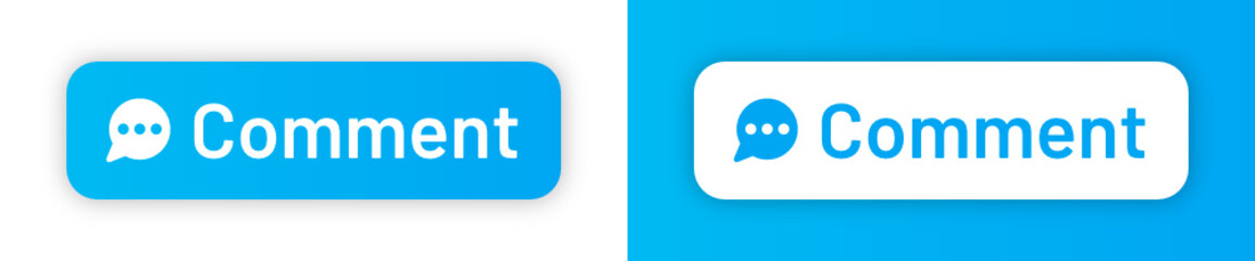 Comment button icon vector illustration. Social media concept.