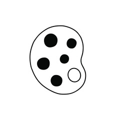 Outline palette icon. Artist palette symbol, vector illustration.