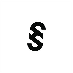letter HS logo design 