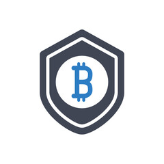 Bitcoin protection icon